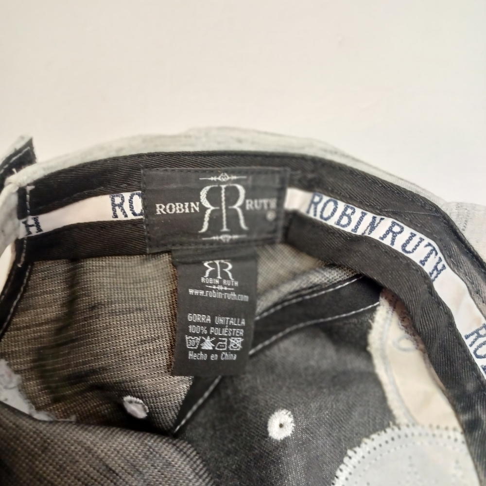 Cabo Baseball Style Hat Robin Ruth Grey Strap Back Great Condition - Picture 9 of 10